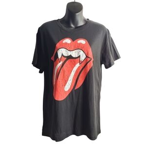 The Rolling Stones Size Medium T-Shirt Black Shortsleeve Cotton Size M NWT